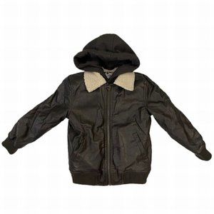 First Wave faux leather bomber jacket coat TODDLER SIZE 4/5